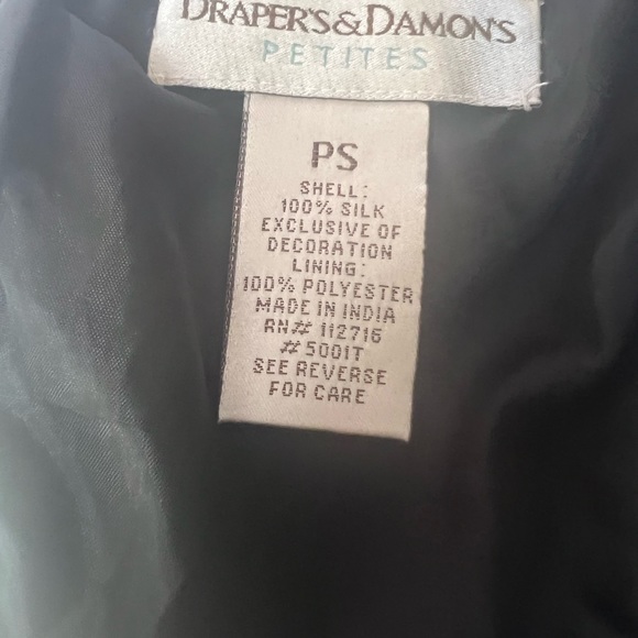 Drapers&damons sequin beaded silk evening top back zipper size PS - Picture 7 of 7